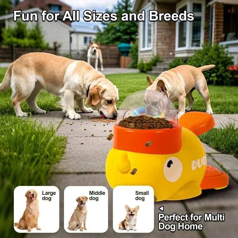 Cartoon Duck Interactive Pet Puzzle Feeder