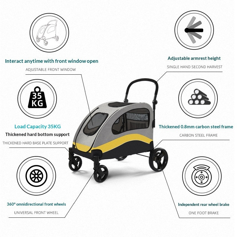 Lightweight Foldable Pet Stroller